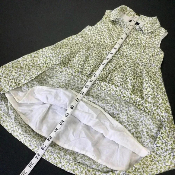Baby Gap Toddler Green Leaf Print Lined Sleeveless Casual Summer Dress Size 5T - Picture 8 of 12